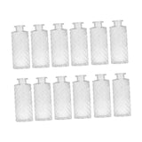 Maxbell 12Pcs Glass Bud Vases Mini Flower Vases for Indoor Outdoor Shelf Living Room Clear