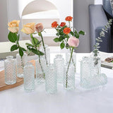 Maxbell 12Pcs Glass Bud Vases Mini Flower Vases for Indoor Outdoor Shelf Living Room Clear