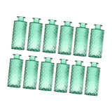 Maxbell 12Pcs Glass Bud Vases Mini Flower Vases for Indoor Outdoor Shelf Living Room Green