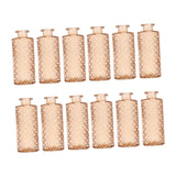 Maxbell 12Pcs Glass Bud Vases Mini Flower Vases for Indoor Outdoor Shelf Living Room Brown