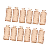 Maxbell 12Pcs Glass Bud Vases Mini Flower Vases for Indoor Outdoor Shelf Living Room Brown