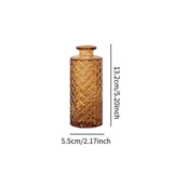 Maxbell 12Pcs Glass Bud Vases Mini Flower Vases for Indoor Outdoor Shelf Living Room Brown