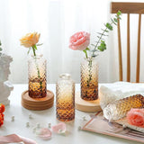 Maxbell 12Pcs Glass Bud Vases Mini Flower Vases for Indoor Outdoor Shelf Living Room Brown