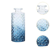 Maxbell 12Pcs Glass Bud Vases Mini Flower Vases for Indoor Outdoor Shelf Living Room Gradient Blue