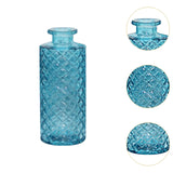 Maxbell 12Pcs Glass Bud Vases Mini Flower Vases for Indoor Outdoor Shelf Living Room Sky Blue