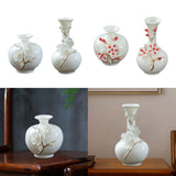 Maxbell Ceramic Flower Vase Modern Floral Arrangement for Table Bookshelf Decoration White