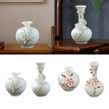 Maxbell Ceramic Flower Vase Modern Floral Arrangement for Table Bookshelf Decoration White