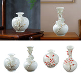 Maxbell Ceramic Flower Vase Modern Floral Arrangement for Table Bookshelf Decoration White