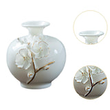 Maxbell Ceramic Flower Vase Modern Floral Arrangement for Table Bookshelf Decoration White