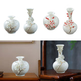 Maxbell Ceramic Flower Vase Modern Floral Arrangement for Table Bookshelf Decoration White