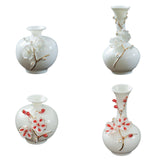 Maxbell Ceramic Flower Vase Modern Floral Arrangement for Table Bookshelf Decoration White