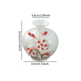 Maxbell Ceramic Flower Vase Modern Floral Arrangement for Table Bookshelf Decoration Red