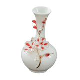 Maxbell Ceramic Flower Vase Modern Floral Arrangement for Table Bookshelf Decoration Red Long Neck