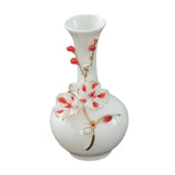 Maxbell Ceramic Flower Vase Modern Floral Arrangement for Table Bookshelf Decoration Red Long Neck