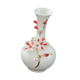 Maxbell Ceramic Flower Vase Modern Floral Arrangement for Table Bookshelf Decoration Red Long Neck