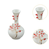 Maxbell Ceramic Flower Vase Modern Floral Arrangement for Table Bookshelf Decoration Red Long Neck