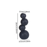 Maxbell Ceramic Flower Vase Modern Elegant Artistic Vase for Dinner Table Party Desk L black