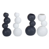 Maxbell Ceramic Flower Vase Modern Elegant Artistic Vase for Dinner Table Party Desk L black