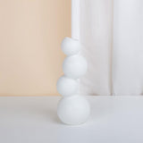 Maxbell Ceramic Flower Vase Modern Elegant Artistic Vase for Dinner Table Party Desk L white