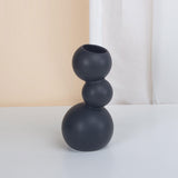 Maxbell Ceramic Flower Vase Modern Elegant Artistic Vase for Dinner Table Party Desk S black