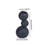 Maxbell Ceramic Flower Vase Modern Elegant Artistic Vase for Dinner Table Party Desk S black
