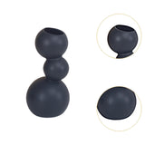 Maxbell Ceramic Flower Vase Modern Elegant Artistic Vase for Dinner Table Party Desk S black