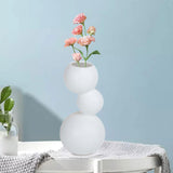 Maxbell Ceramic Flower Vase Modern Elegant Artistic Vase for Dinner Table Party Desk S white