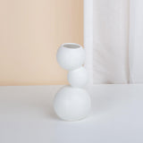 Maxbell Ceramic Flower Vase Modern Elegant Artistic Vase for Dinner Table Party Desk S white