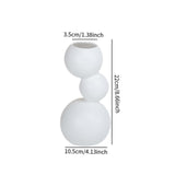 Maxbell Ceramic Flower Vase Modern Elegant Artistic Vase for Dinner Table Party Desk S white