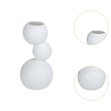 Maxbell Ceramic Flower Vase Modern Elegant Artistic Vase for Dinner Table Party Desk S white