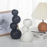 Maxbell Ceramic Flower Vase Modern Elegant Artistic Vase for Dinner Table Party Desk S white