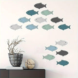 Maxbell 20 Pieces Wooden Fish Wall Decor Coastal Nautical Art for Kitchen Hotel