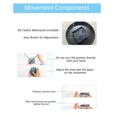 Maxbell Clock Movement Clocks Repair Parts Sturdy DIY Clocks Accessories Replacement Silver