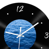 Maxbell Wall Clock 30cm Easy to Read Minimalism Silent for Restaurant Office Bar Sea Picture