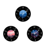 Maxbell Wall Clock 30cm Easy to Read Minimalism Silent for Restaurant Office Bar Sea Picture