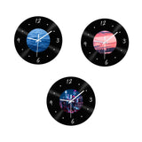 Maxbell Wall Clock 30cm Easy to Read Minimalism Silent for Restaurant Office Bar Sea Picture