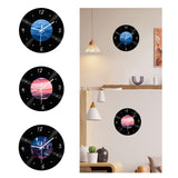 Maxbell Wall Clock 30cm Easy to Read Minimalism Silent for Restaurant Office Bar Sea Picture
