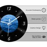 Maxbell Wall Clock 30cm Easy to Read Minimalism Silent for Restaurant Office Bar Sea Picture