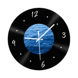 Maxbell Wall Clock 30cm Easy to Read Minimalism Silent for Restaurant Office Bar Sea Picture