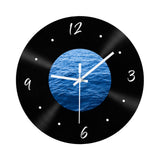 Maxbell Wall Clock 30cm Easy to Read Minimalism Silent for Restaurant Office Bar Sea Picture