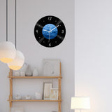 Maxbell Wall Clock 30cm Easy to Read Minimalism Silent for Restaurant Office Bar Sea Picture