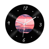 Maxbell Wall Clock 30cm Easy to Read Minimalism Silent for Restaurant Office Bar Sunset Picture