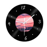 Maxbell Wall Clock 30cm Easy to Read Minimalism Silent for Restaurant Office Bar Sunset Picture