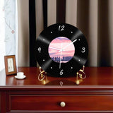 Maxbell Wall Clock 30cm Easy to Read Minimalism Silent for Restaurant Office Bar Sunset Picture