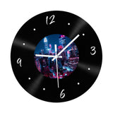 Maxbell Wall Clock 30cm Easy to Read Minimalism Silent for Restaurant Office Bar Night Scenes Picture