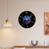 Maxbell Wall Clock 30cm Easy to Read Minimalism Silent for Restaurant Office Bar Night Scenes Picture