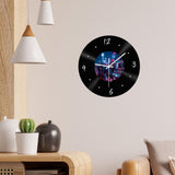 Maxbell Wall Clock 30cm Easy to Read Minimalism Silent for Restaurant Office Bar Night Scenes Picture