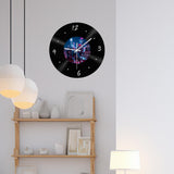 Maxbell Wall Clock 30cm Easy to Read Minimalism Silent for Restaurant Office Bar Night Scenes Picture