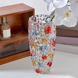 Maxbell Glass Flower Vase Art Vase Bud Vase Flower Arrangement for Mantel Desk Shelf M