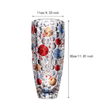 Maxbell Glass Flower Vase Art Vase Bud Vase Flower Arrangement for Mantel Desk Shelf L